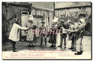 Old Postcard Guys Falaise and lanterns Folklore Costume