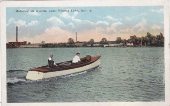 Indiana Winona Lake Motoring On Winona Lake 1921