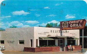 1958 Chris's Grill Roadside COLORADO SPRINGS COLORADO Sanborn postcard 4317