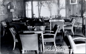 RPPC Postcard Wisconsin Beaver Dam Dining Room Ma & Pa Jones Resort 1950s Z12