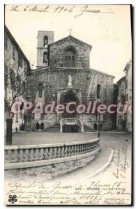 Old Postcard Grasse La Cathedrale