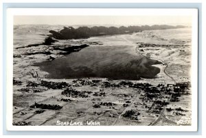 1948 Aerial View Of Soap Lake Washington WA RPPC Photo Posted Vintage Postcard