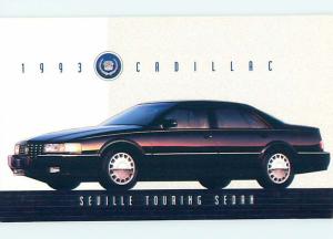 Unused 1993 car dealer ad postcard SEVILLE TOURING SEDAN BY CADILLAC o8520@