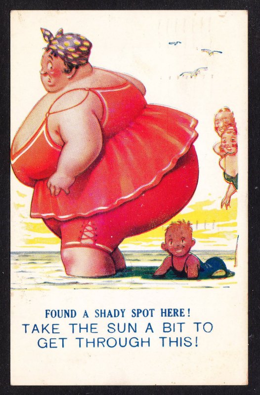 Bamforth comic card  - Shady Spot 1940