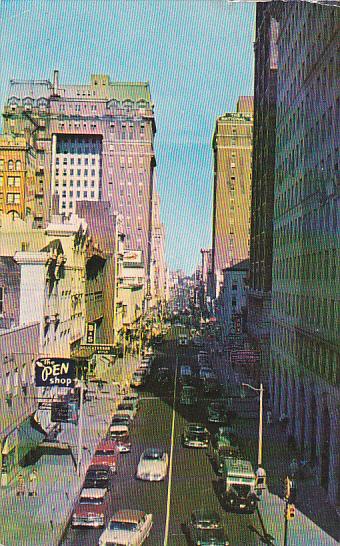 Tennessee Memphis Madison Avenue Looking East 1956