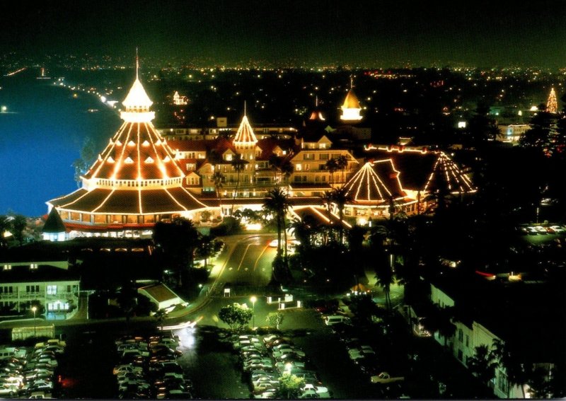 California Coronado Hotel Del Coronado At Night