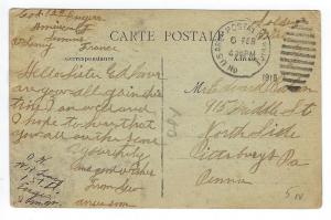 1919 Le Mans France Photo Postcard - WW1 USA Soldier Postcard - See Rev (NN164)