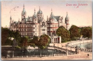 Postcard Gruss aus Schwerin Germany Schweriner Schloss Abendstimmung am