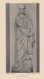 Lady From Cyrene Greek Statue Sculpture Old Postcard