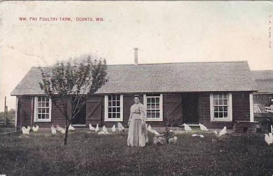 Wisconsin Oconto William Pry Poultry Farm 1910