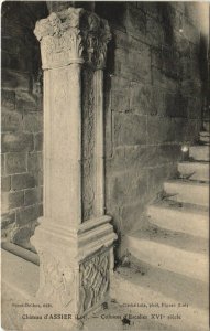 CPA Chateau d'Assier - Colonne d'Escalier XVI siecle (123018)