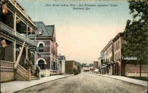 Coaticook Quebec Main Street Westward c1900-20s Vintage Postcard