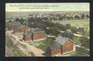 CHEYENNE WYOMING FORT D.A. RUSSELL US ARMY BASE VINTAGE POSTCARD 1912