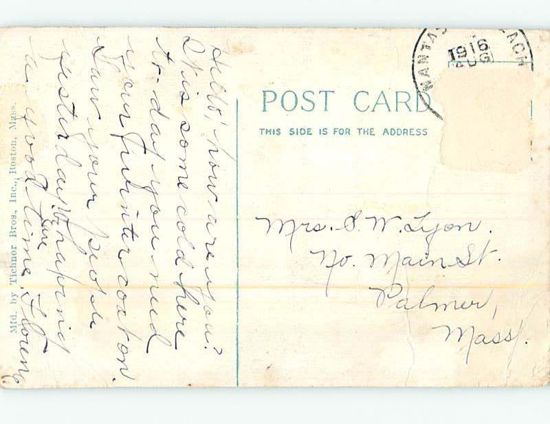 Divided-Back NIGHT SCENE AT BEACH Nantasket Massachusetts MA M8032