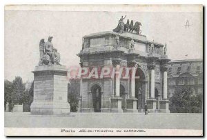 Old Postcard Paris Arc de Triomphe du Carrousel