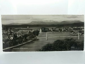 Large Vintage Panorama Landscape Postard Inverness From Castle Posted 1962 RP