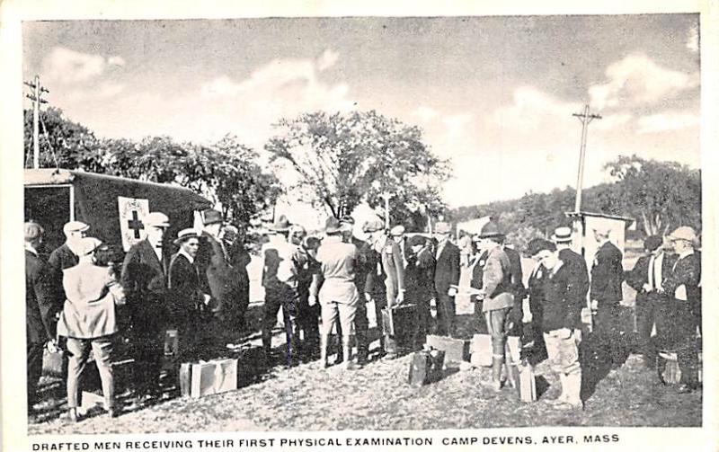 Drafted Men Receiving their first physical examination, Camp Devens, Ayers, M...