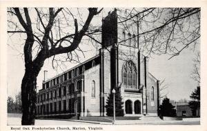 A36/ Marion Virginia Va Postcard c1940 Royal Oak Presbyterian Church