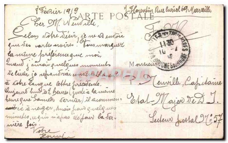 Old Postcard Marseille Borely Park Lake