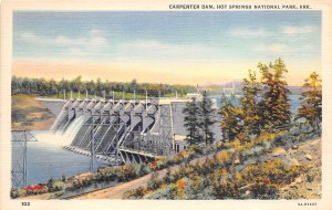 Hot Springs National Park Arkansas 1940s Postcard Carpenter Dam 