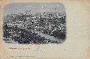 Znaim Czech Republic Gruss aus scenic birds eye view antique pc Z17474