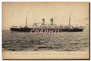 Old Postcard Boat Our maritime mails Timgad by Cie Generale Transatlantique