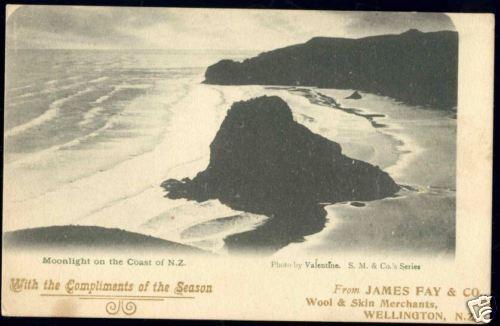 new zealand, Moonlight on Coast (1900s) Special Edition