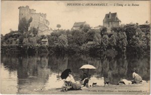 CPA Bourbon-l’ Archambault the pond and the ruins (1220419) 