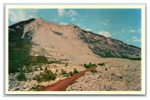 Crowsnest Hwy Frank Slide Turtle Mountain Alberta Canada UNP Chrome Postcard V1