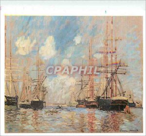 Modern Postcard Paris Gallery schmit Claude Monet The Port of Amsterdam 1874