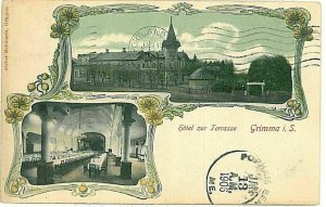 18131 - postcards VINTAGE POSTCARD - Germany GERMANY - greeting from GRIMMA-