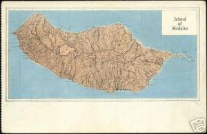 portugal, MADEIRA, Island MAP postcard (ca. 1910)