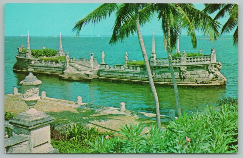 Miami Florida~Vizcaya~Built By James Derring~Stone Barge Breakwater~Vintage PC