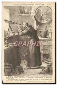 Old Postcard magnifying glasses Roger Bacon Astronomy