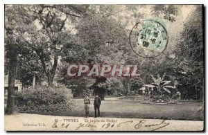 Postcard Old Troyes Le Jardin du Rocher