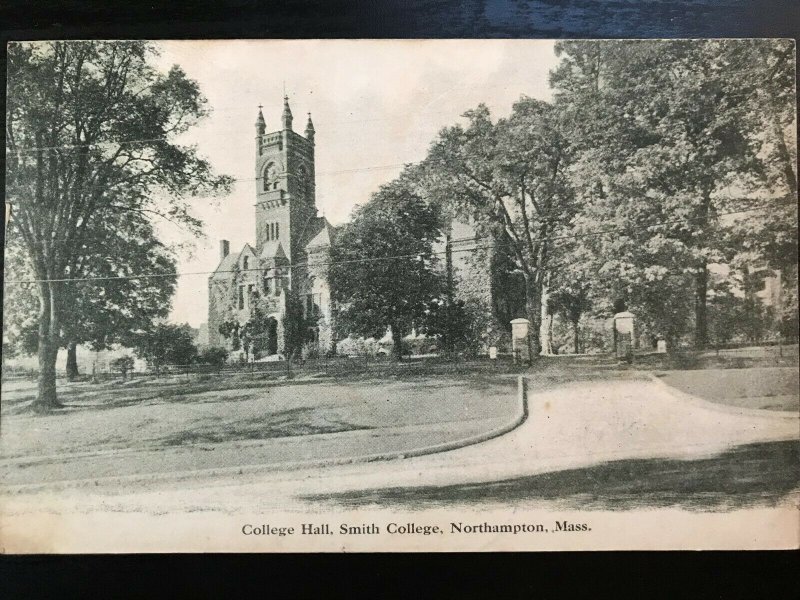 Vintage Postcard 1907 College Hall, Smith College, Northampton, Massachusetts MA
