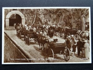 Channel Island SARK Old Fashioned Transport on the Quay c1930s RP Postcards