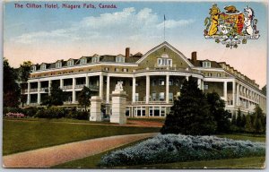 The Clifton Hotel Niagara Falls Canada Landscaped Grounds Postcard