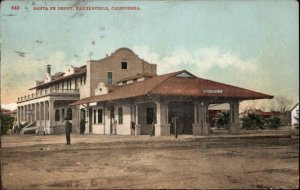 Bakersfield California CA Train Station Depot c1910s Postcard