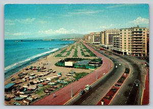 Aerial View of Foce G. Marconi Avenue GENOA Italy 4x6 Vintage Postcard 0387