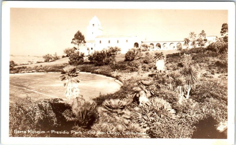 RPPC SAN DIEGO, CA California    SERRA MUSEUM Presidio Park   1942      Postcard