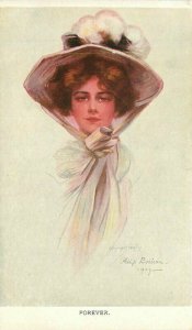 Boileau Pretty Woman Forever Art C-1910 Reinthal Newman Postcard 22-1587