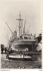 RP: Brest (Finistere), France, 1910s ; Stern of boat in drydock