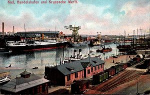 Germany Kiel Ships and Trains At Handelshafen und Kruppsche Werft