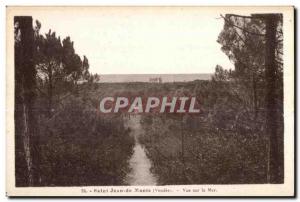 Old Postcard Saint Jean de Monts (Vendee) Sea