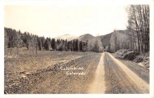 Columbine Colorado Country Road Real Photo Antique Postcard K19136 