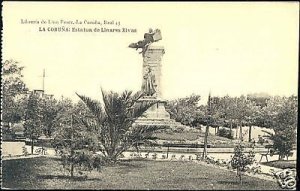 spain, LA CORUNA, Estatua de Linares Rivas (ca. 1910)