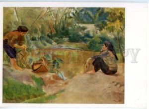 154332 VIETNAM Fishermen by Chan Van Kan Old postcard