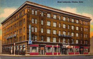 Iowa Clinton Hotel Lafayette Curteich