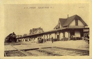 Railroad Station, Asbury Park, New Jersey, NJ, USA Railroad Train Depot Posta...